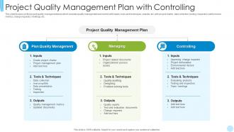 Project Quality Management Plan With Controlling