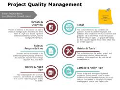 Project quality management ppt powerpoint presentation gallery graphics pictures