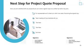 Project Quote Proposal Powerpoint Presentation Slides