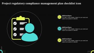 Project Regulatory Compliance Management Plan Checklist Icon