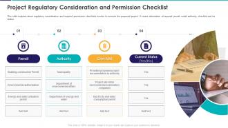 Project Regulatory Consideration And Permission Checklist Construction Project Feasibility