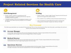 Project Related Services For Health Care Ppt Powerpoint Presentation Styles Display