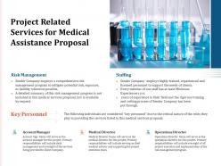 Project related services for medical assistance proposal ppt powerpoint presentation layouts portrait