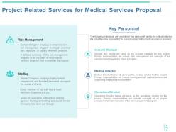Project Related Services For Medical Services Proposal Ppt Powerpoint Presentation Show