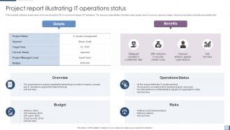 Project Report Illustrating IT Operations Status