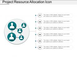 Project resource allocation icon ppt ideas