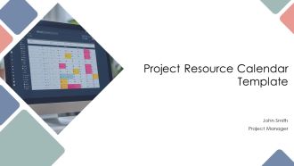 Project Resource Calendar Template PPT PowerPoint ACP