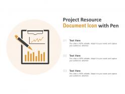 Project Resource Document Icon With Pen
