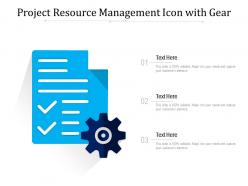 Project Resource Management Icon With Gear