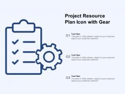 Project resource plan icon with gear
