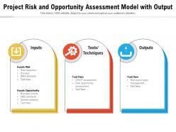 Project risk and opportunity assessment model with output