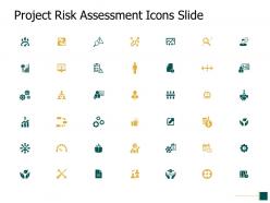 Project risk assessment icons slide growth strategy ppt powerpoint slides