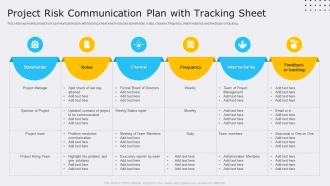 Project Risk Communication Plan With Tracking Sheet
