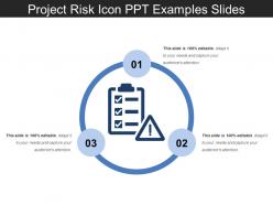 Project risk icon ppt examples slides