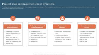 Project Risk Management Best Practices Project Risk Management And Mitigation