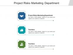 Project risks marketing department ppt powerpoint presentation ideas brochure cpb