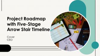 Project Roadmap With Five Stage Arrow Stair Timeline PPT Sample AT