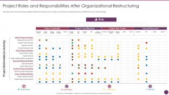 Project Roles And Responsibilities After Organizational Company Reorganization Process