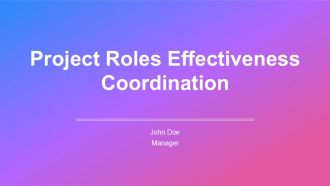Project Roles Effectiveness Coordination Efficiency Management PPT Designs AT