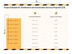 Project schedule for architecture and construction services proposal l1641 ppt powerpoint ideas