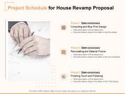 Project schedule for house revamp proposal ppt powerpoint presentation icon example