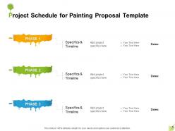 Project schedule for painting proposal template ppt powerpoint presentation slides