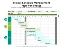 Project schedule management plan with phases
