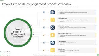 Project Schedule Management Process Overview
