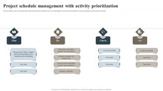 Project Schedule Management With Activity Prioritization