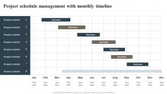 Project Schedule Management With Monthly Timeline