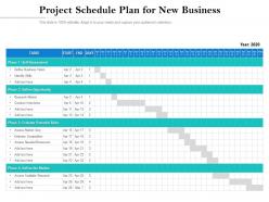 Project schedule plan for new business