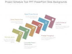 Project schedule tool ppt powerpoint slide backgrounds