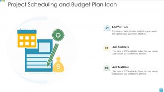 Project scheduling and budget plan icon