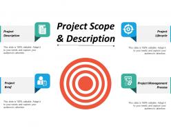 Project scope and description ppt inspiration visuals