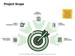 Project scope exclusions ppt powerpoint presentation icon outfit