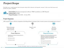 Project scope follow ups time ppt powerpoint presentation gallery demonstration