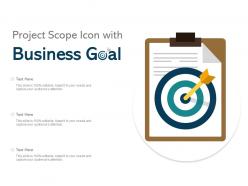 Project scope icon with business goal