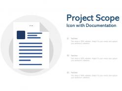 Project scope icon with documentation