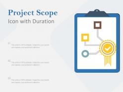 Project scope icon with duration