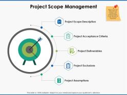 Project scope management acceptance criteria ppt powerpoint file vector