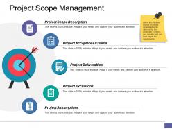 Project scope management ppt clipart