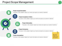 Project scope management ppt outline graphic tips