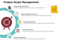 Project Scope Management Ppt Powerpoint Presentation Gallery Grid