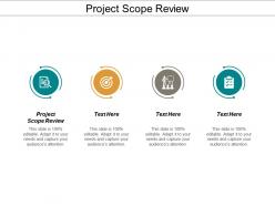 Project scope review ppt powerpoint presentation model format cpb