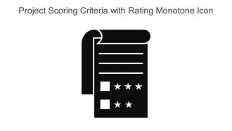 Project Scoring Criteria With Rating Monotone Icon In Powerpoint Pptx Png And Editable Eps Format