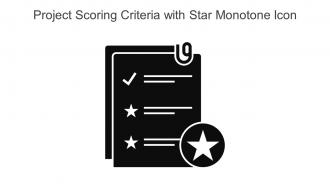 Project Scoring Criteria With Star Monotone Icon In Powerpoint Pptx Png And Editable Eps Format