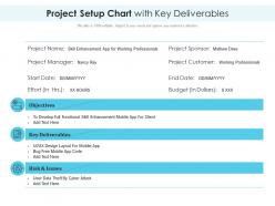 Project Setup Chart With Key Deliverables