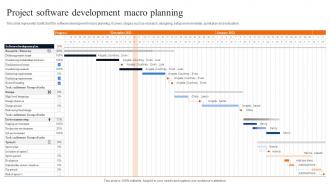 Project Software Development Macro Planning