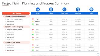 Project Sprint Planning And Progress Summary Guide For Web Developers