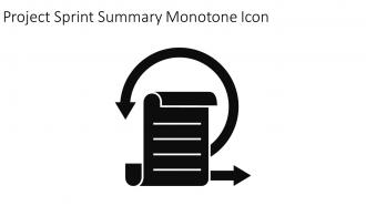 Project Sprint Summary Monotone Icon In Powerpoint Pptx Png And Editable Eps Format